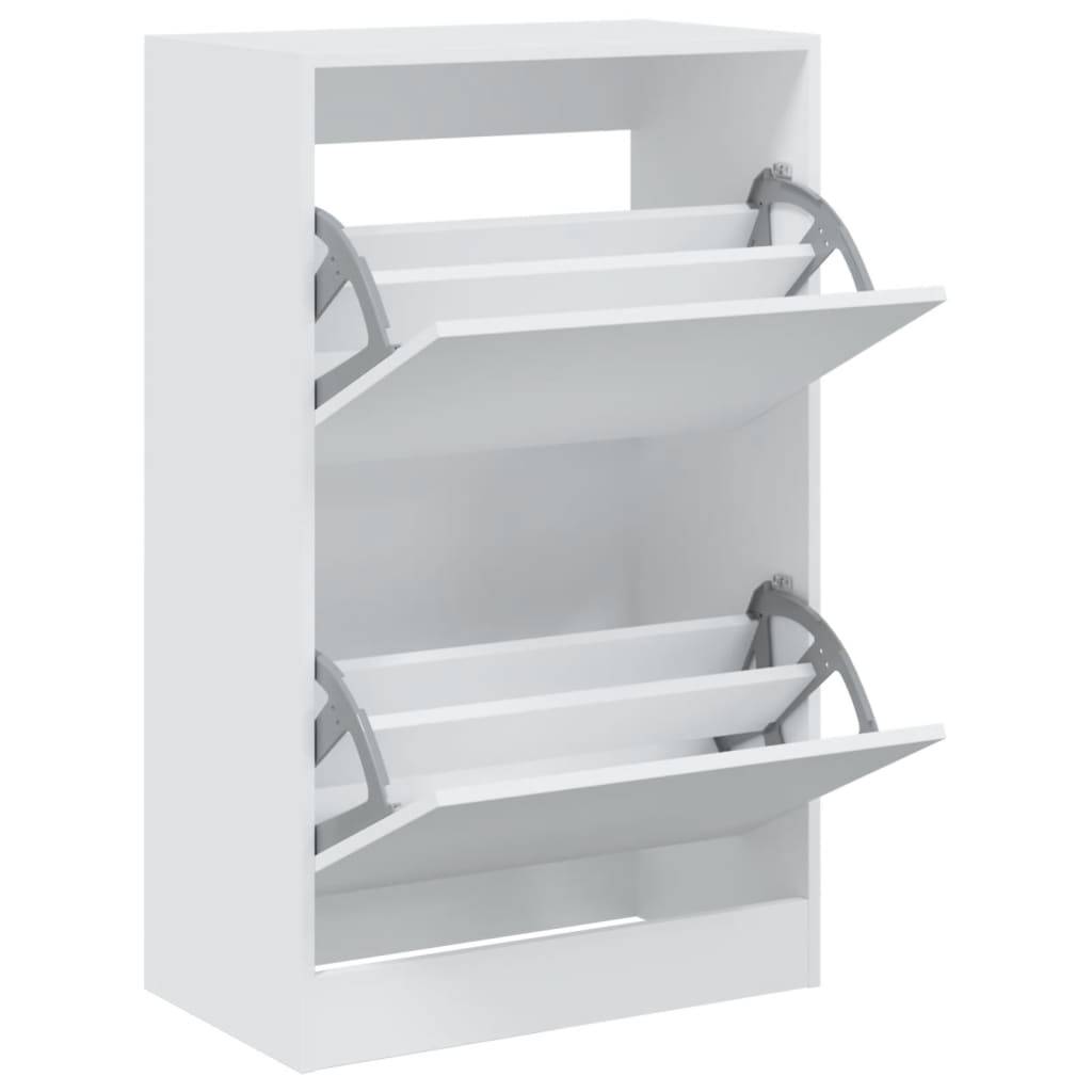 vidaXL Schuhschrank Weiß 60x34x96,5 cm Holzwerkstoff