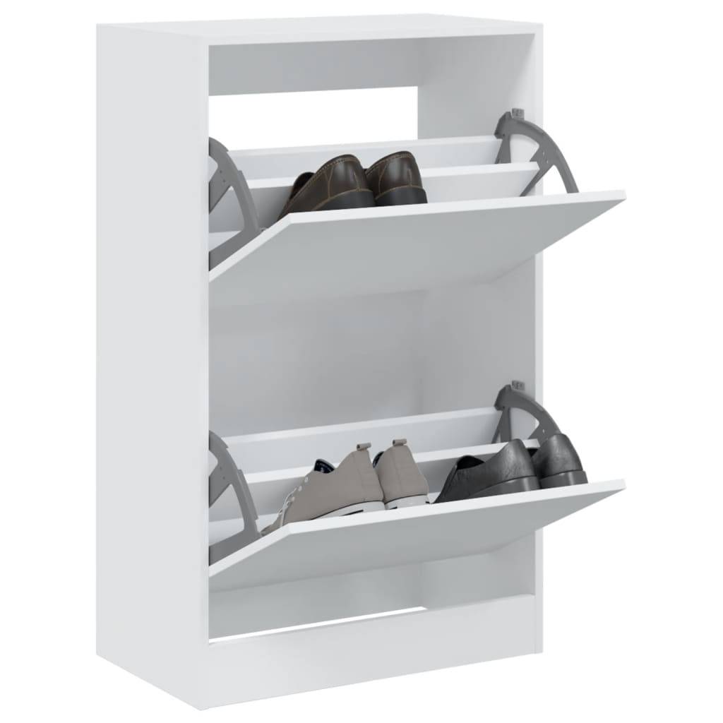 vidaXL Schuhschrank Weiß 60x34x96,5 cm Holzwerkstoff