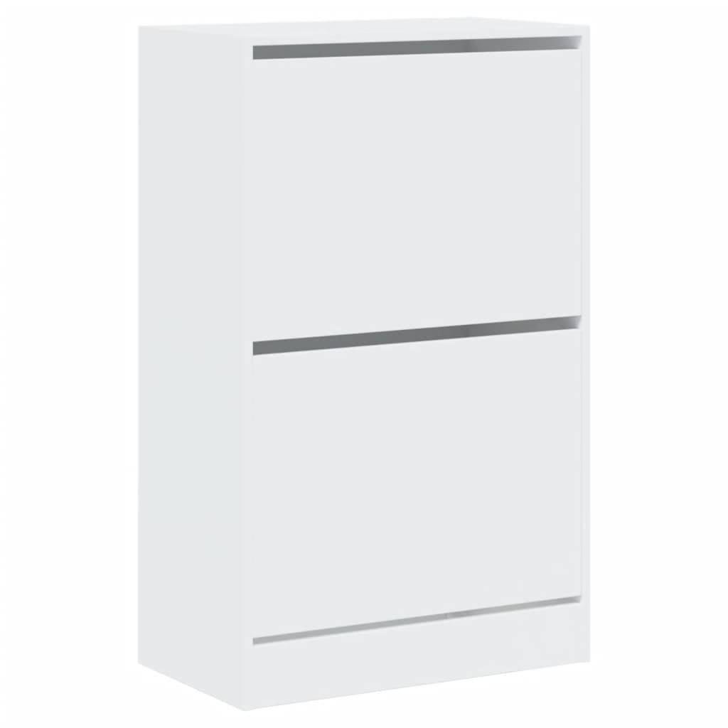 vidaXL Schuhschrank Weiß 60x34x96,5 cm Holzwerkstoff