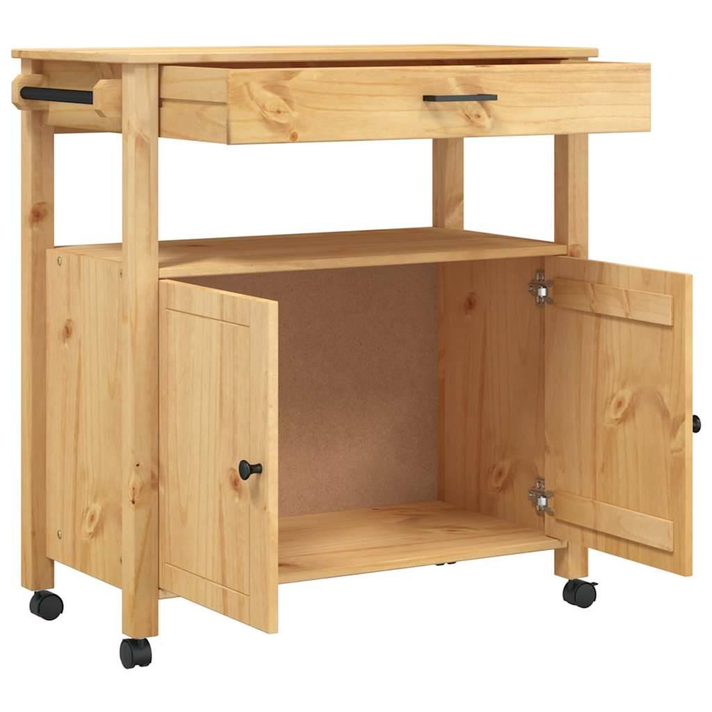 vidaXL Küchenwagen MONZA 84x40x90 cm Massivholz Kiefer