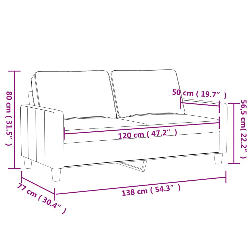 vidaXL 2-Sitzer-Sofa Weinrot 120 cm Samt