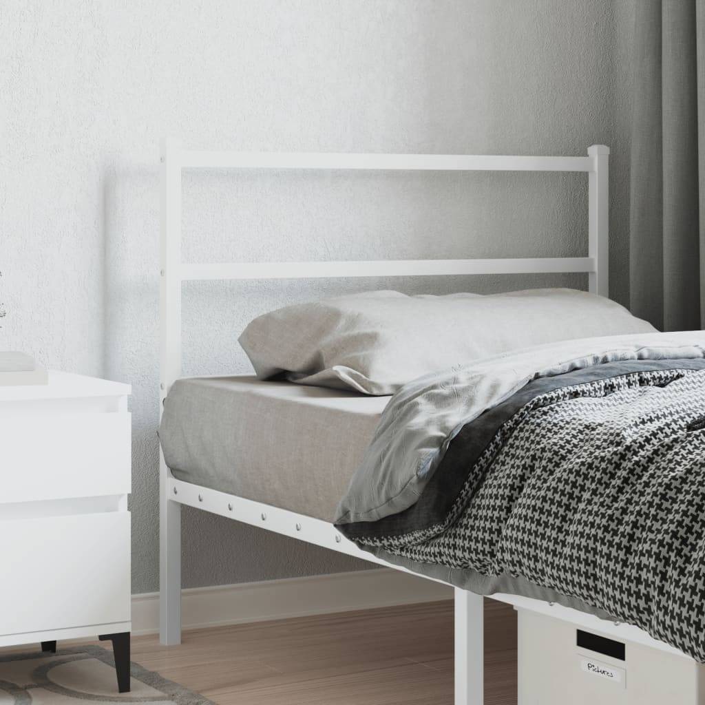 vidaXL Kopfteil Metall Weiß 107 cm