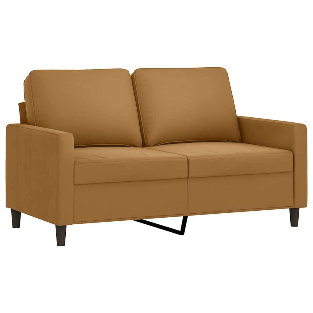 vidaXL 2-Sitzer-Sofa Braun 120 cm Samt
