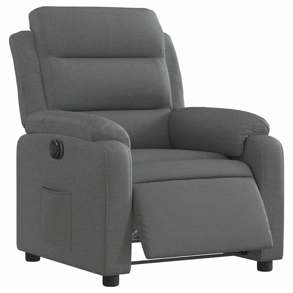 vidaXL Relaxsessel Elektrisch Dunkelgrau Stoff