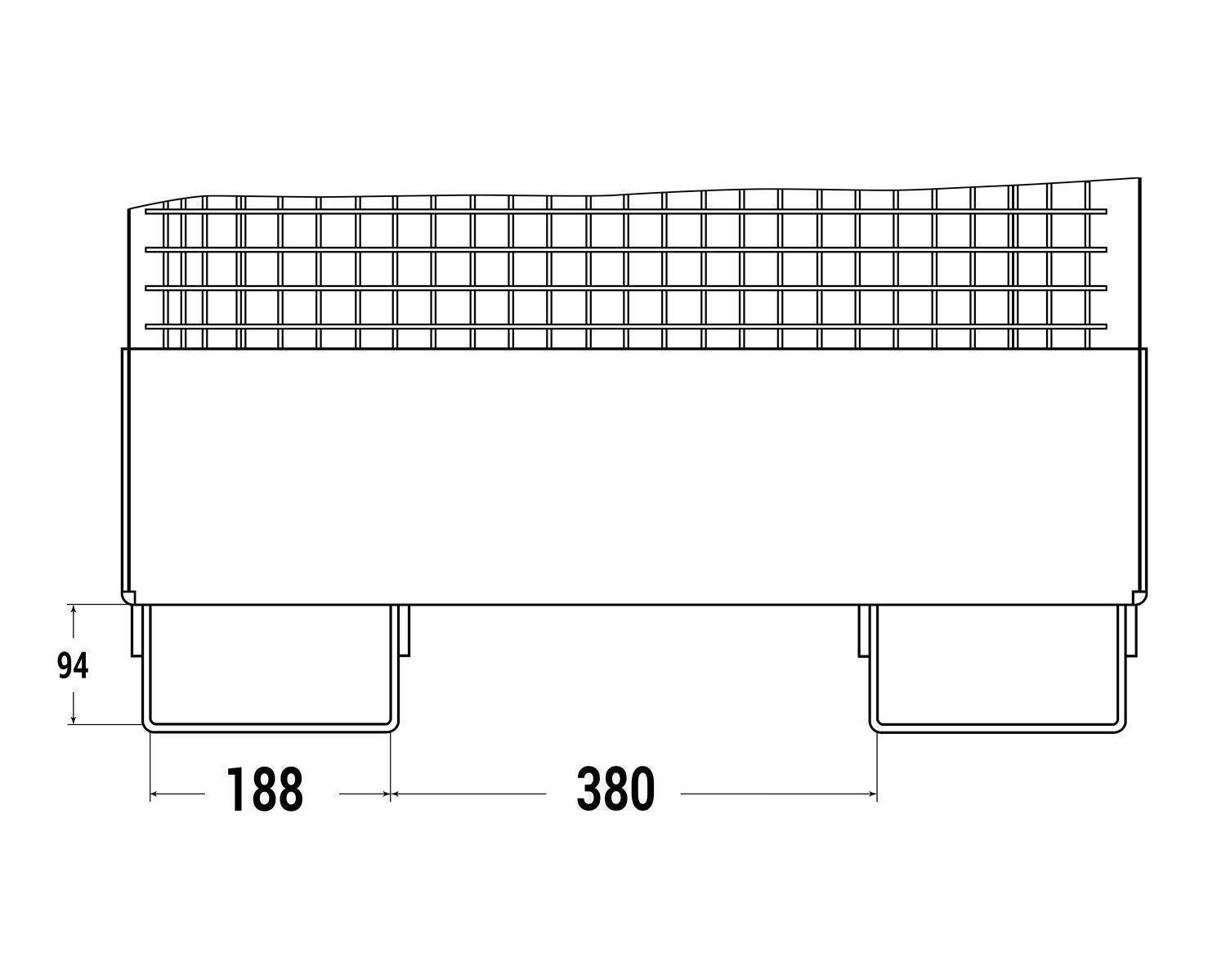 Arbeitskorb, RAK-Slim RAL 5018