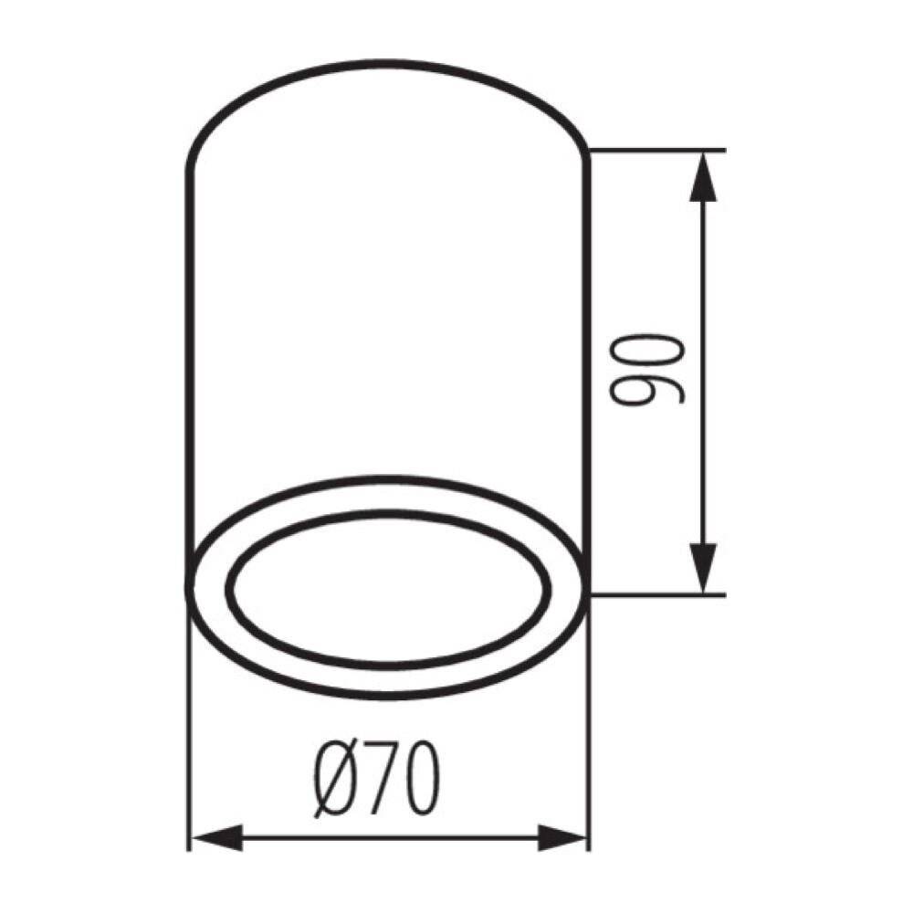 Deckenleuchte Aqilo in Graphit GU10 IP65