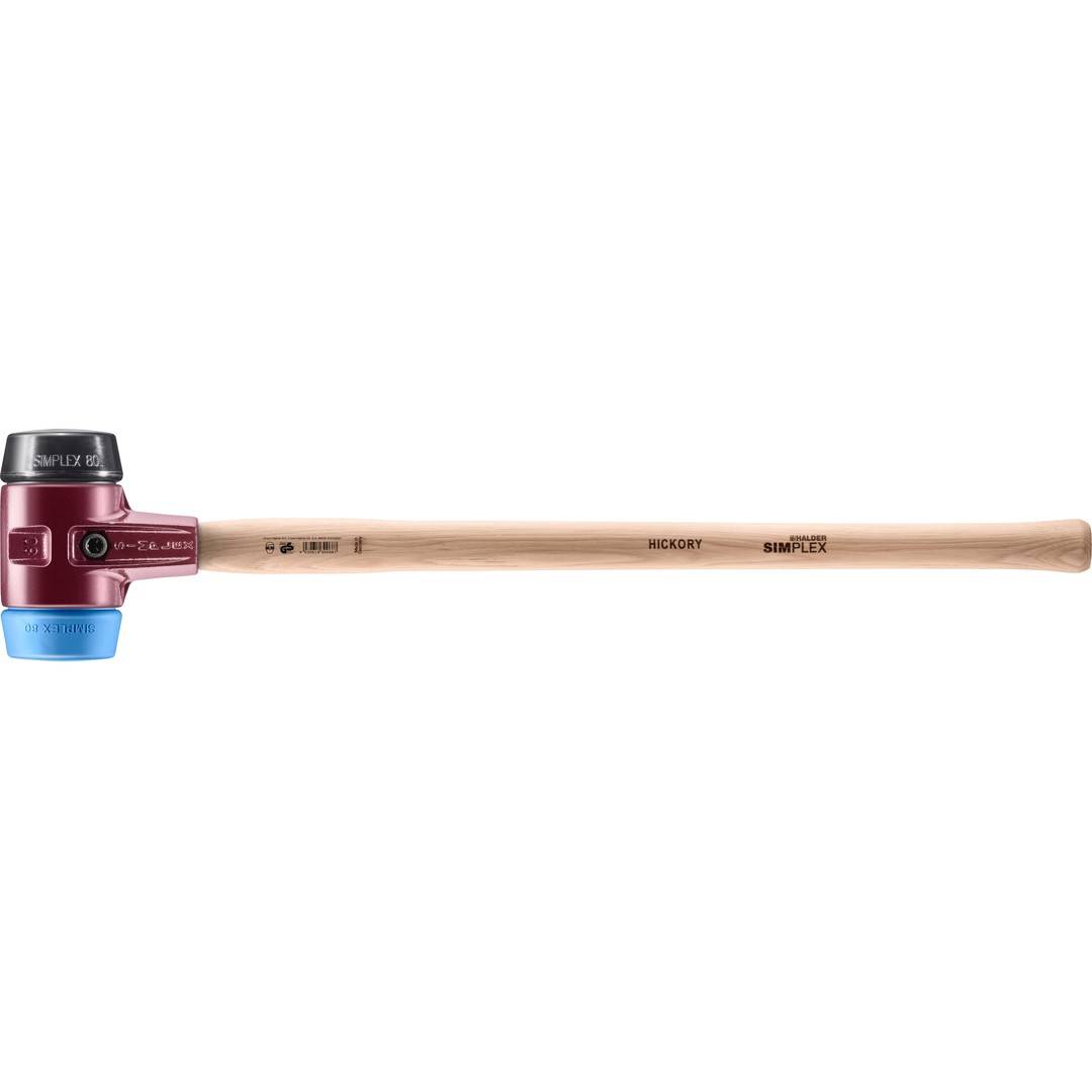 HALDER SIMPLEX Vorschlaghammer Ø 80 mm Gummi / TPE-soft blau mit Tempergussgehäuse