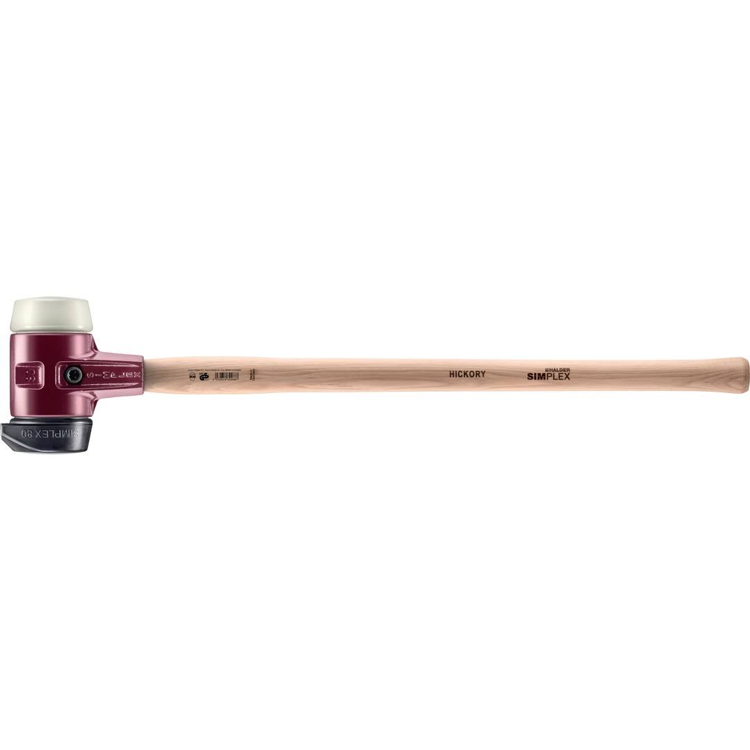 Vorschlaghammer SIMPLEX Kopf-D.80mm Länge 800mm Holzstiel Gummi/Nylon HALDER