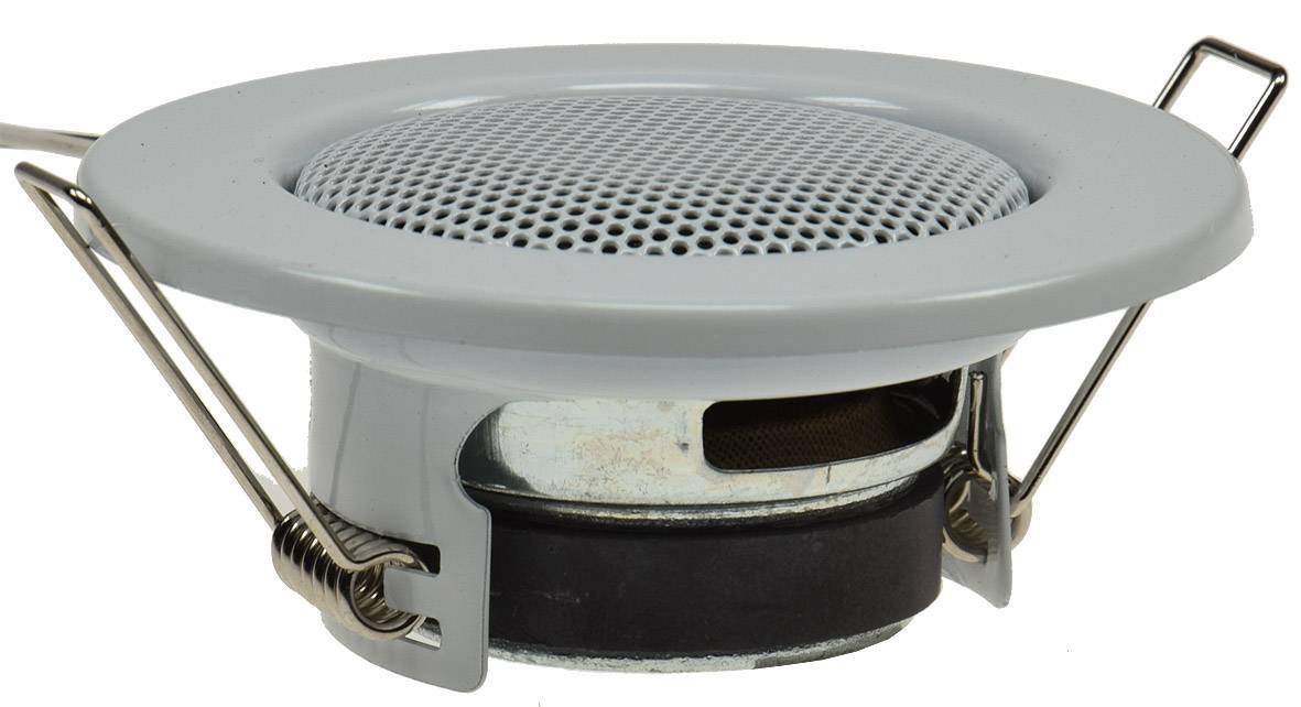 Decken-Einbaulautsprecher "Mini" Halogen-Look, 8cm Ø, 6cm Einbau, weiß