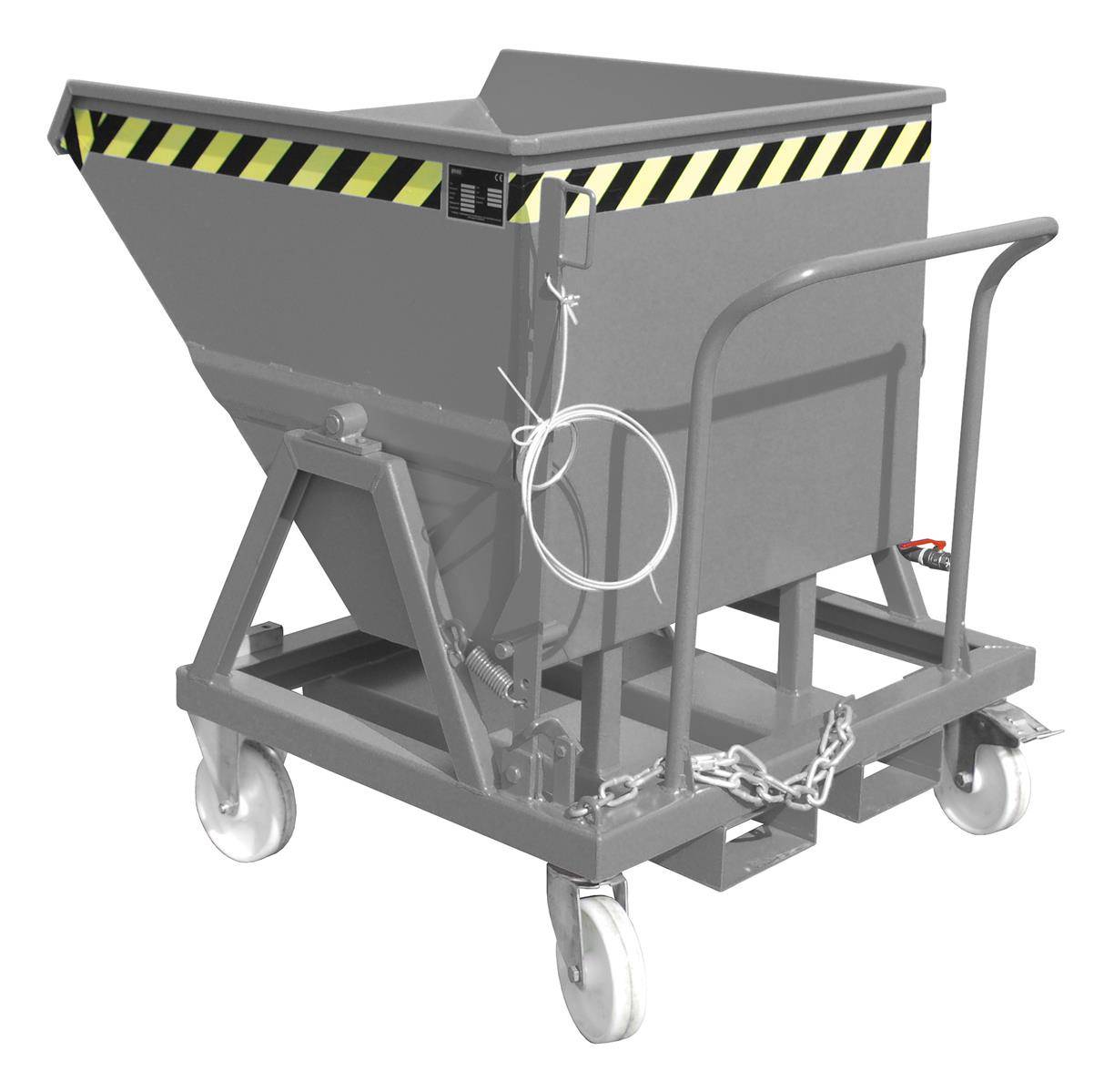 Späne-Kippmulde SKS 400, lackiert, Mausgrau