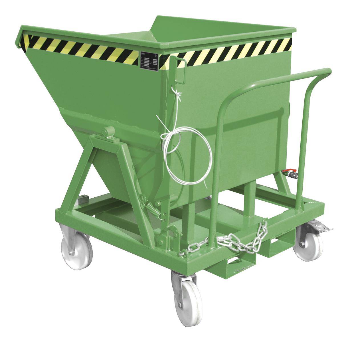 Späne-Kippmulde SKS 400, lackiert, Resedagrün