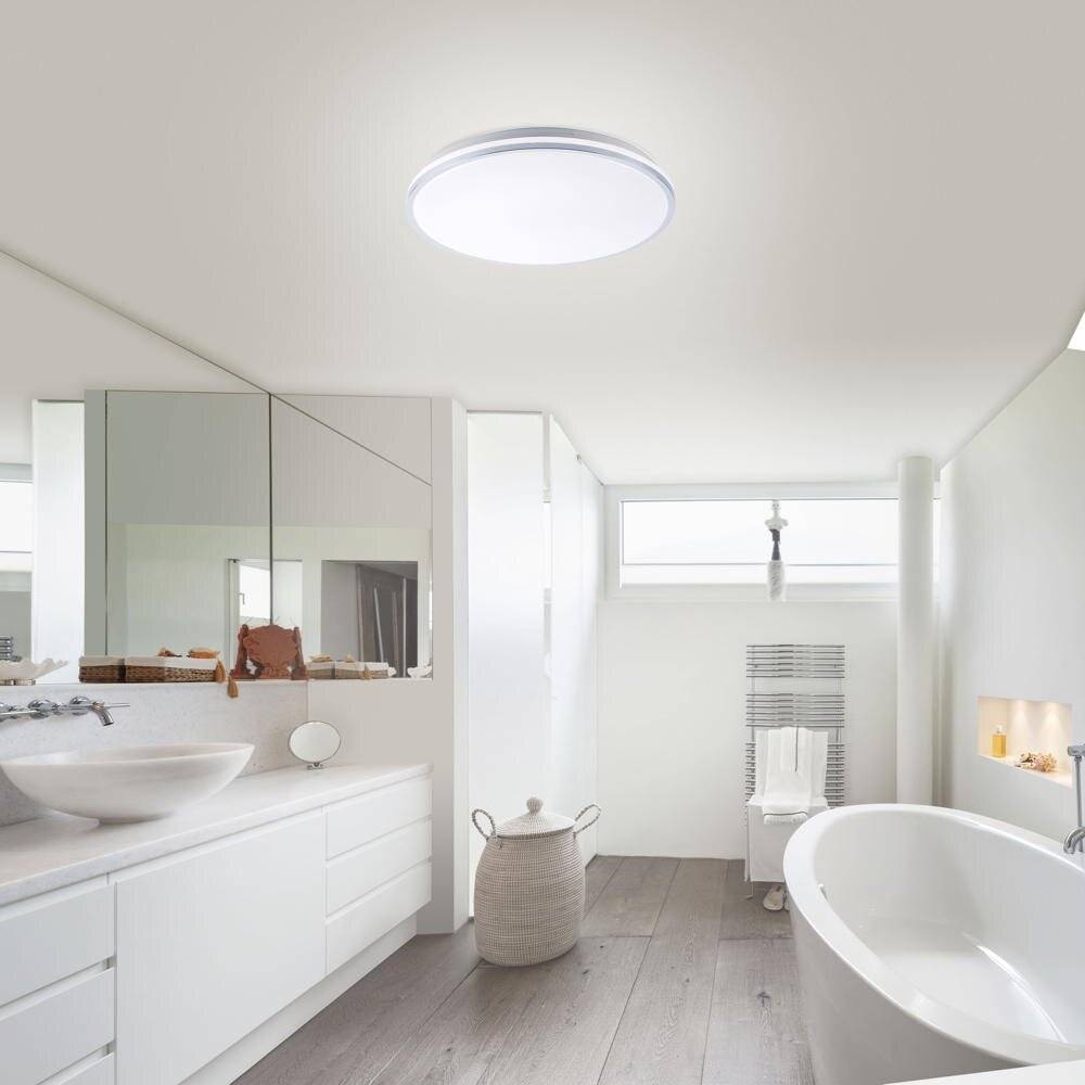LED Deckenleuchte Isabell in Chrom 24W 1650lm IP44