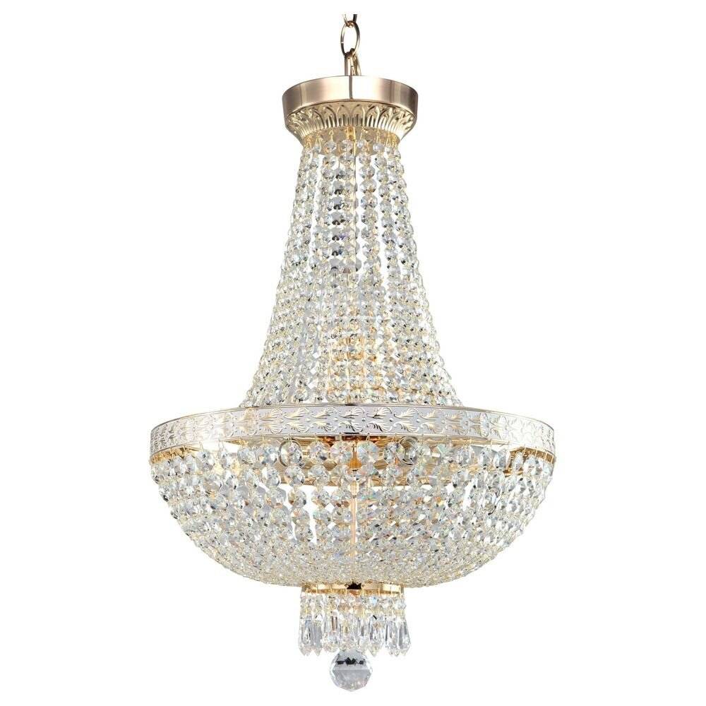 Kronleuchter Bella E14 aus Metall in Gold 400 mm