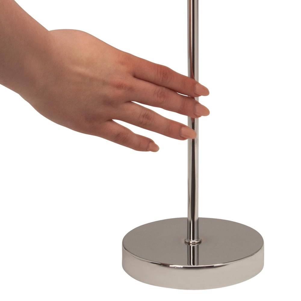 Brilliant Kasha 94874/05 Tischlampe LED E14 40 W Weiß, Chrom