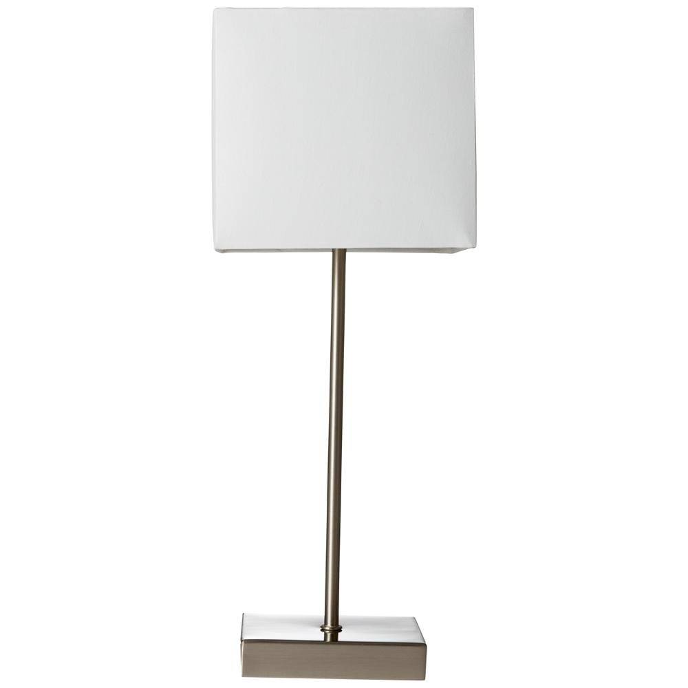 Brilliant Aglae 94873/05 Tischlampe LED E14 40W Weiß, Chrom (satiniert)