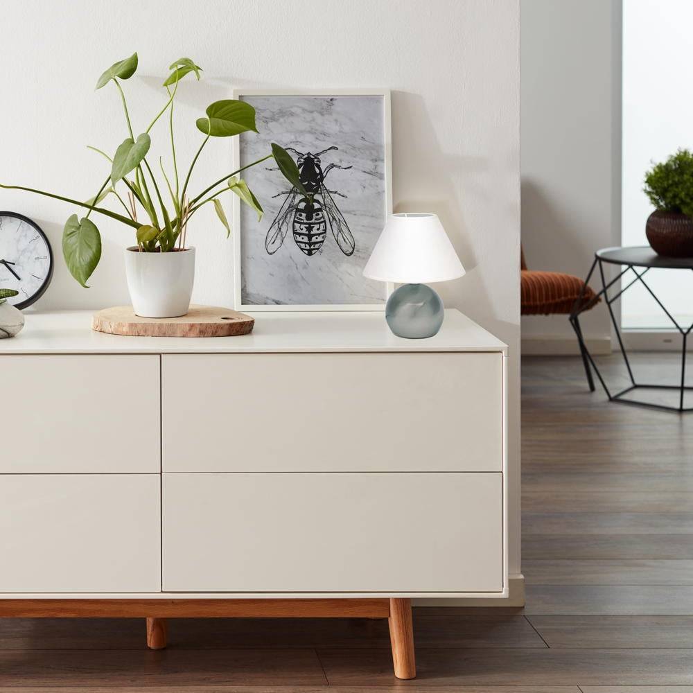 Brilliant Tarifa 62447/05 Tischlampe LED E14 40W Edelstahl, Weiß