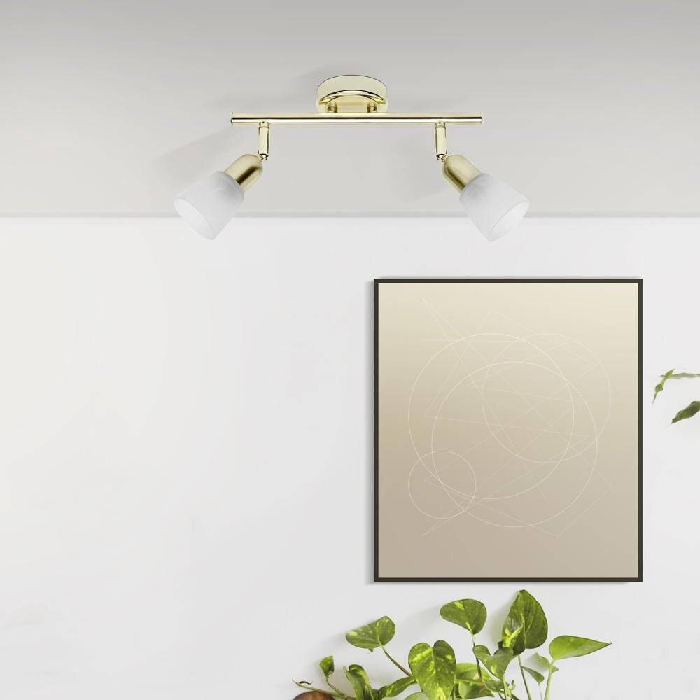 Brilliant Sofia 55313/18 Deckenstrahler LED E14 80W Messing, Alabaster