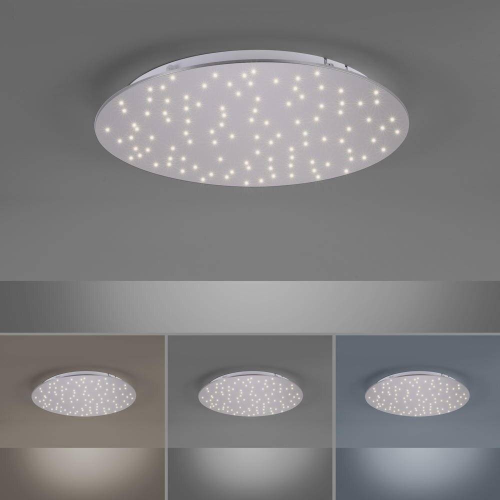 LED Deckenleuchte Sparkle in Silber 20W 2100lm rund