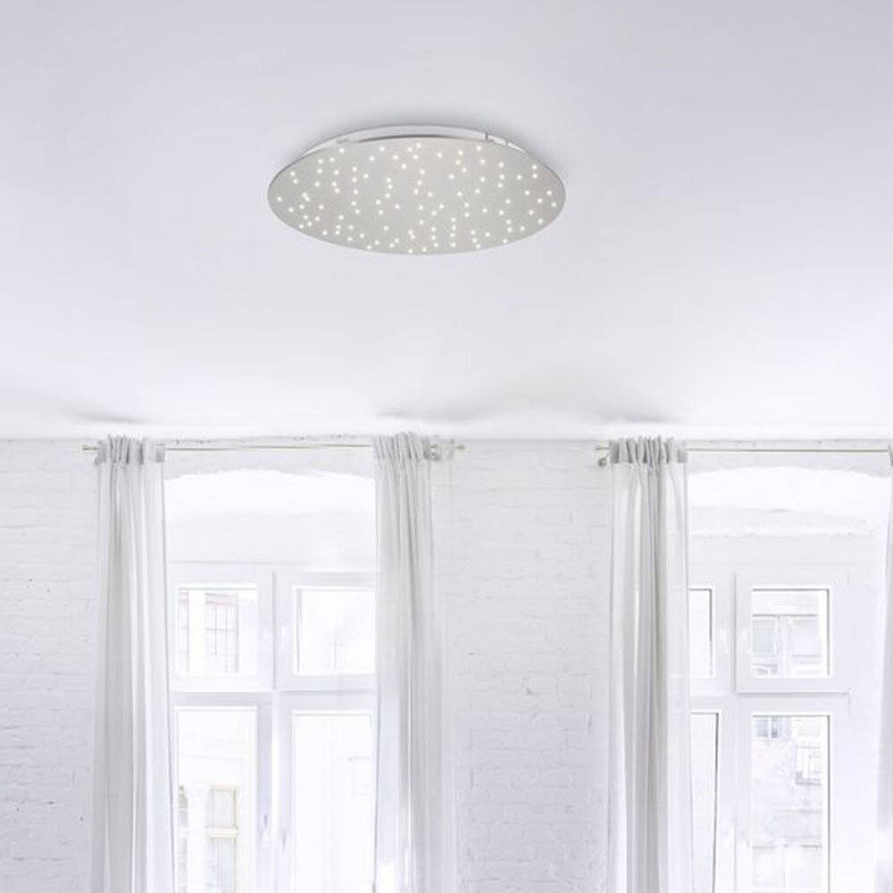 LED Deckenleuchte Sparkle in Silber 20W 2100lm rund