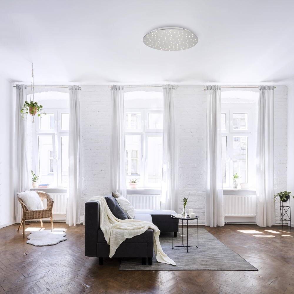 LED Deckenleuchte Sparkle in Silber 20W 2100lm rund