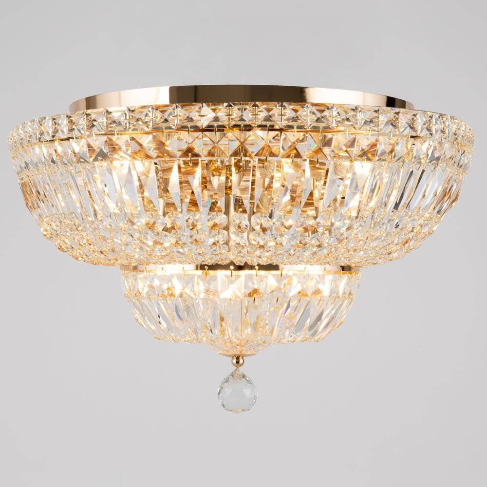 Kronleuchter Basfor in Gold E14 12-flammig