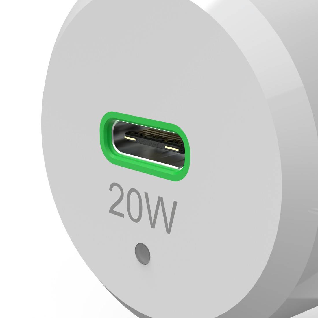 hama 00201611 Auto-Schnellladegerät mit Ladekabel Lightning, PD, 20 W, 1 m, Weiß