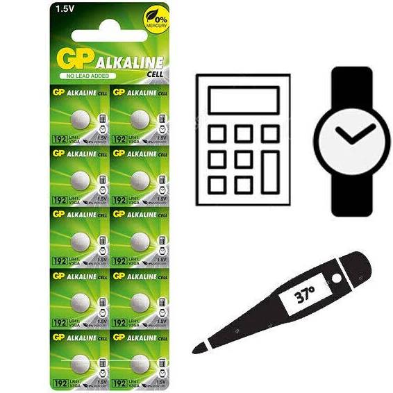 Gold Peak Industries Knopfzelle LR41 10 St. Alkali-Mangan GP192ASTD533C10 - Batterie