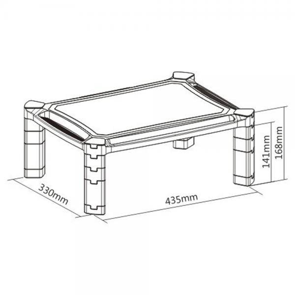 Monitor Riser - Aufstellung - für Monitor / Notebook / Drucker - Kunststoff - Sc