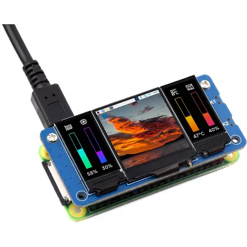 Waveshare Triple IPS LCD Display HAT für Raspberry Pi: 3 Displays, 40PIN, 1,3 Zoll + 2 x 0,96 Zoll Waveshare Triple IPS LCD Display HAT für Raspberry Pi: 3 Displays, 40PIN, 1,3 Zoll + 2 x 0,96 Zoll