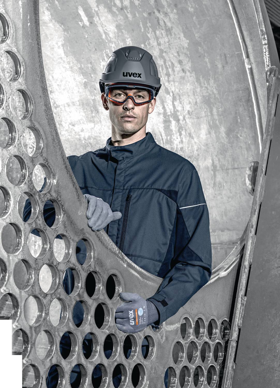 Uvex Pheos IES Schutzhelm - Belüfteter Arbeitshelm für die Baustelle - Orange