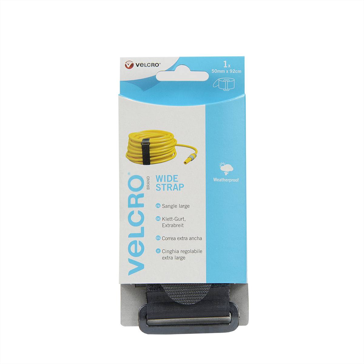 VELCRO® VEL-EC60329 Klettband mit Gurt Haft- und Flauschteil (L x B) 920 mm x 50 mm Schwarz 1 St.