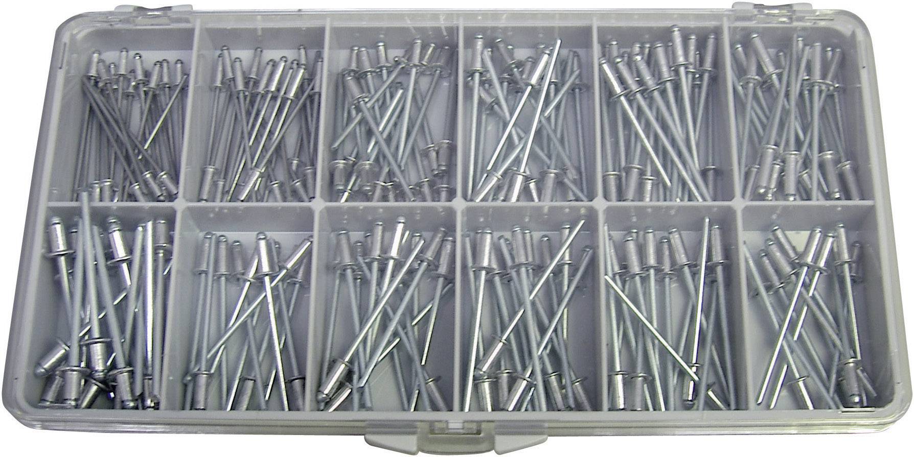 TOOLCRAFT DIN 7337 ALU/STZN Nieten Sortiment Inhalt 1 Set