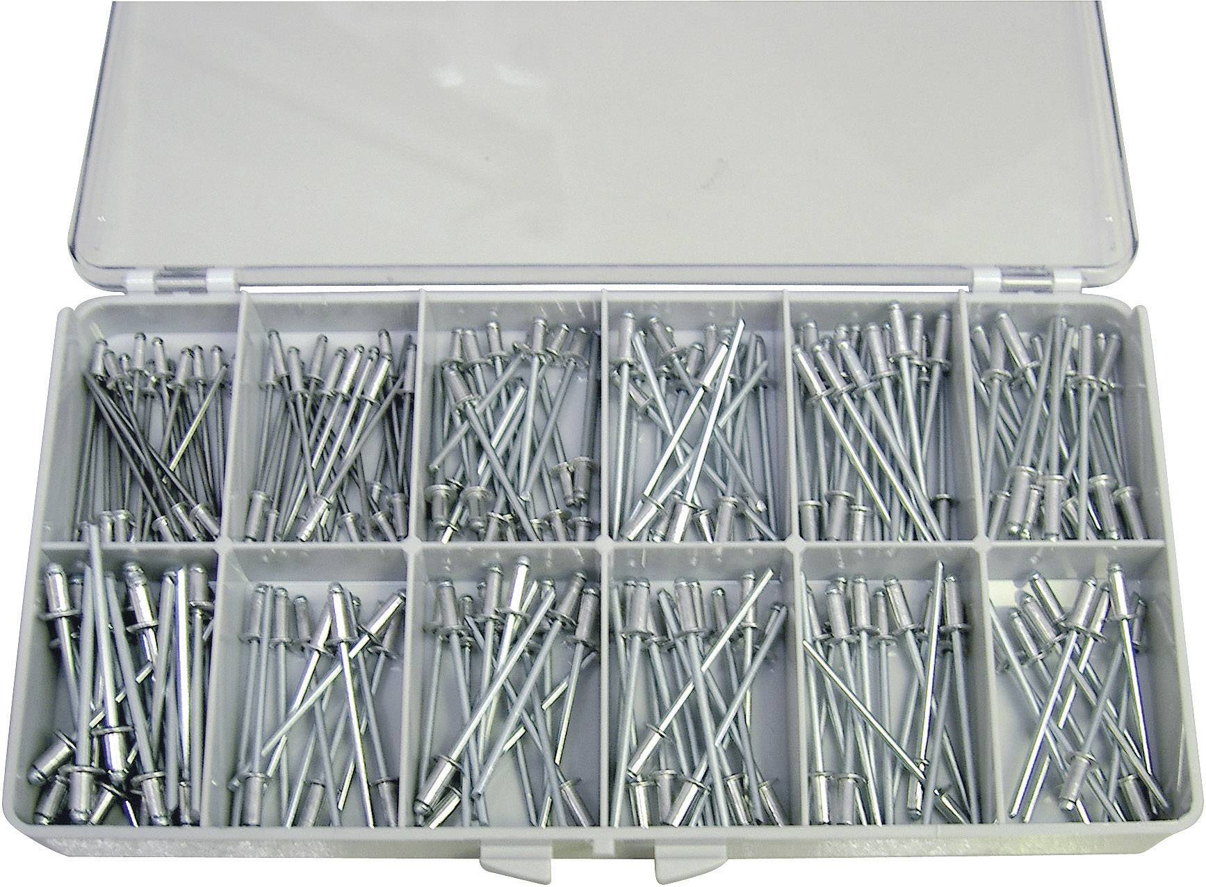 TOOLCRAFT DIN 7337 ALU/STZN Nieten Sortiment Inhalt 1 Set
