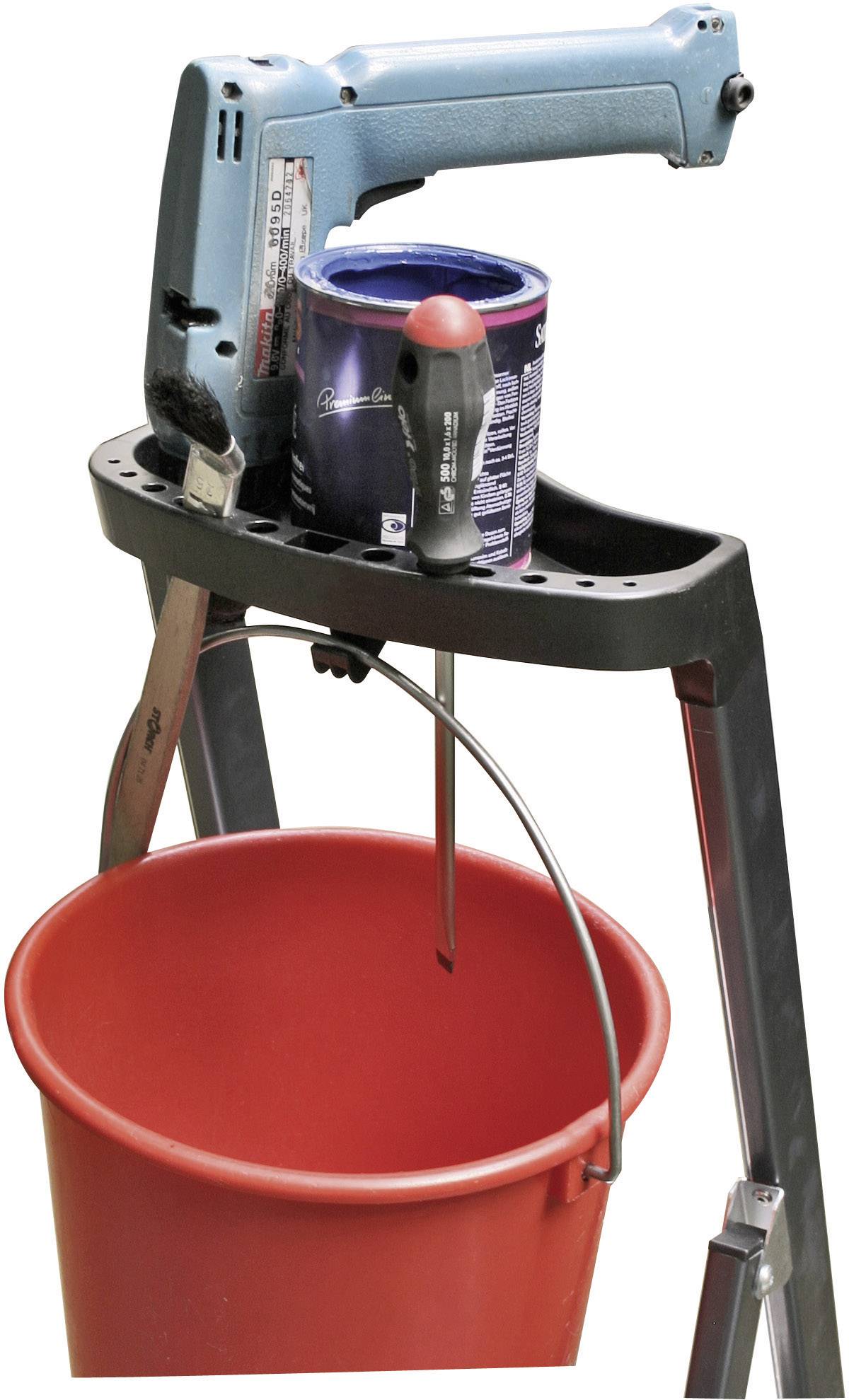 Krause 124210 Aluminium Stufen-Stehleiter Arbeitshöhe (max.): 3.50m Silber, Blau DIN EN 131 6.90kg