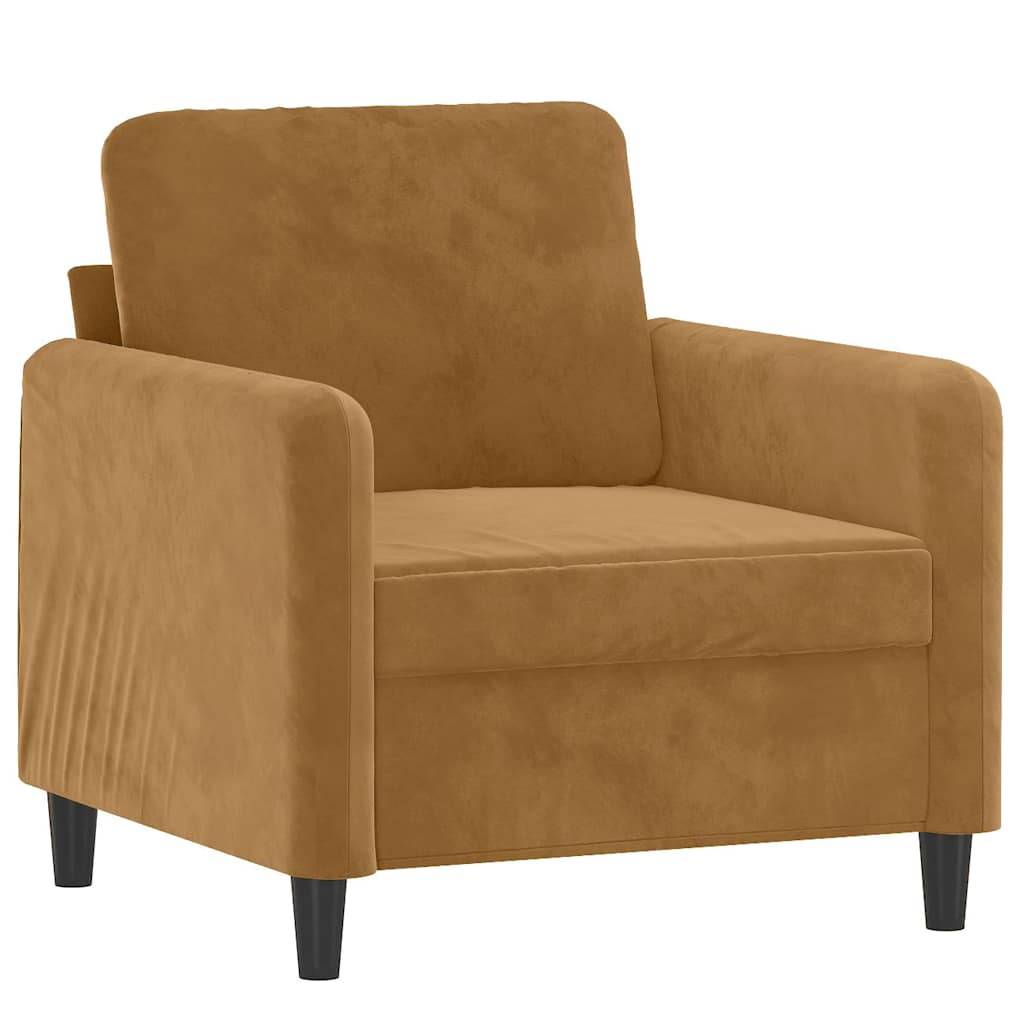 vidaXL Sessel Braun 60 cm Samt