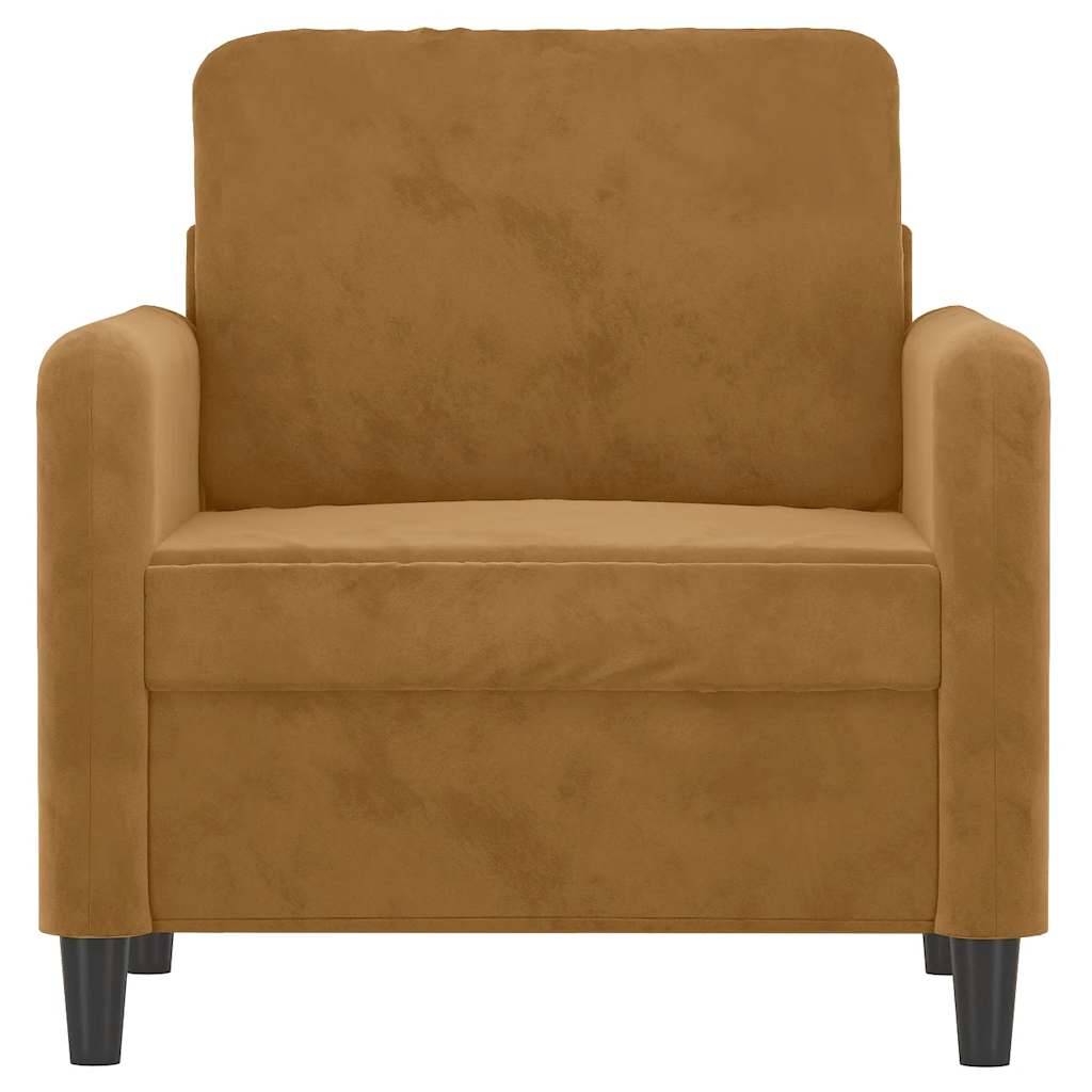 vidaXL Sessel Braun 60 cm Samt