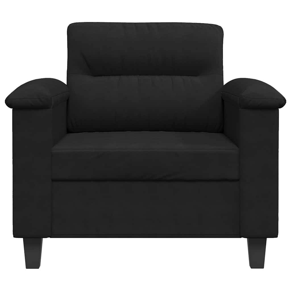 vidaXL Sessel Schwarz 60 cm Mikrofasergewebe