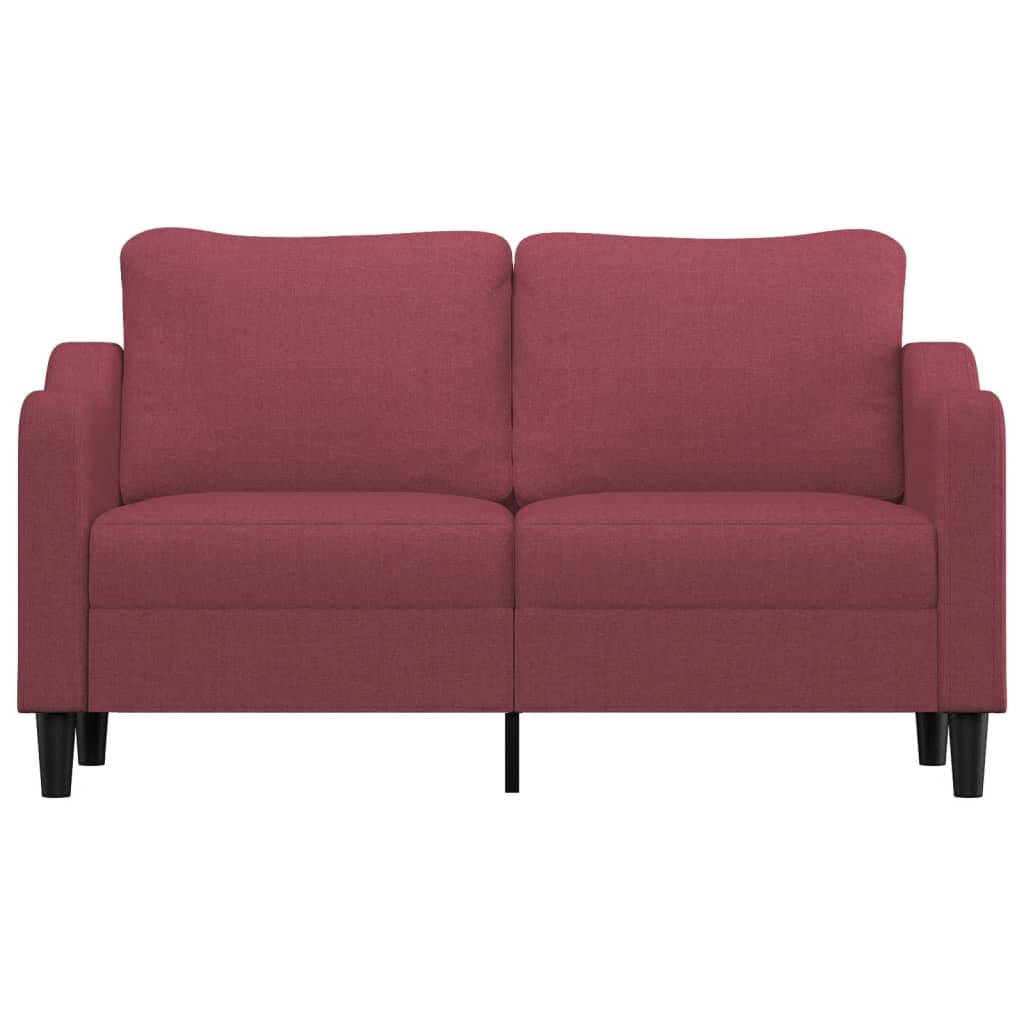 vidaXL 2-Sitzer-Sofa Weinrot 140 cm Stoff