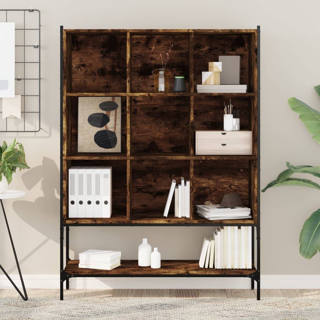 vidaXL Bücherregal Räuchereiche 102x30x141,5 cm Holzwerkstoff