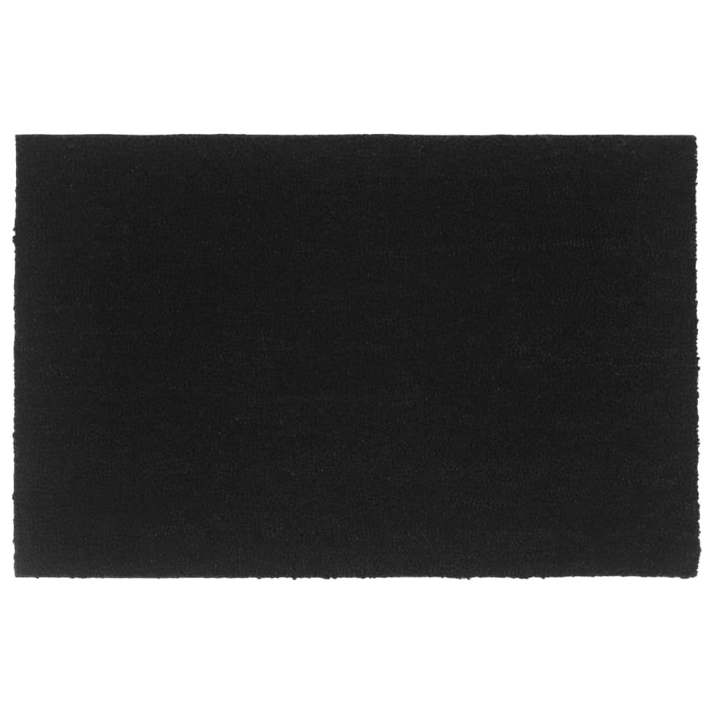 vidaXL Fußmatte Schwarz 65x100 cm Kokosfaser Getuftet