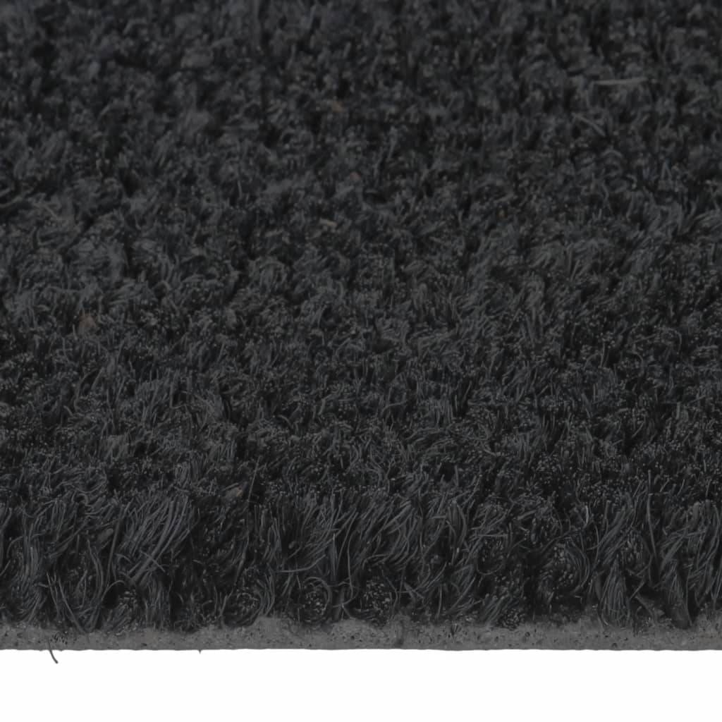 vidaXL Fußmatte Schwarz 65x100 cm Kokosfaser Getuftet