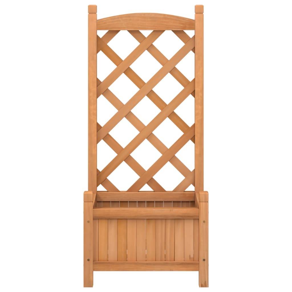 vidaXL Pflanzkübel mit Spalier Braun Massivholz Tanne