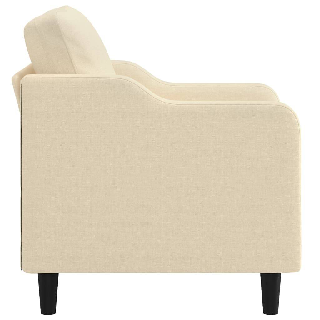 vidaXL Sessel Creme 60 cm Stoff