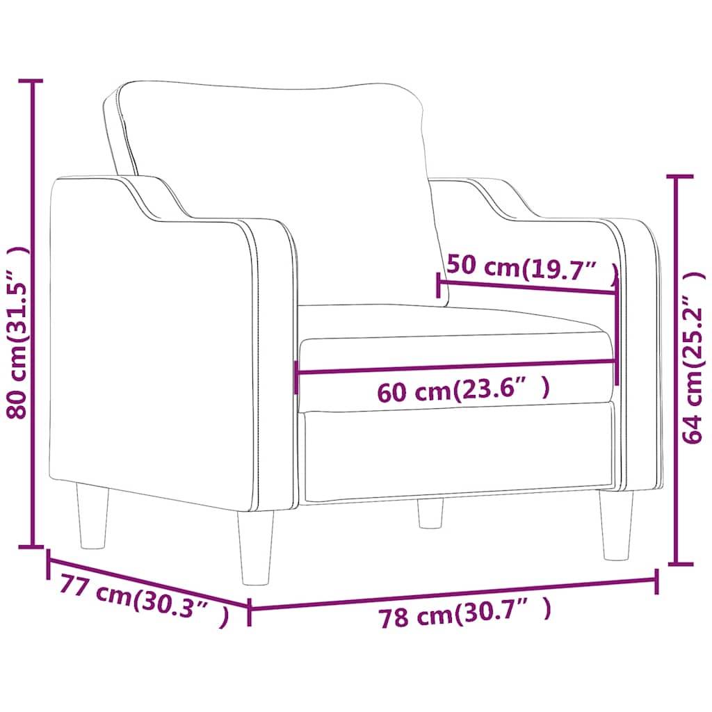 vidaXL Sessel Creme 60 cm Stoff
