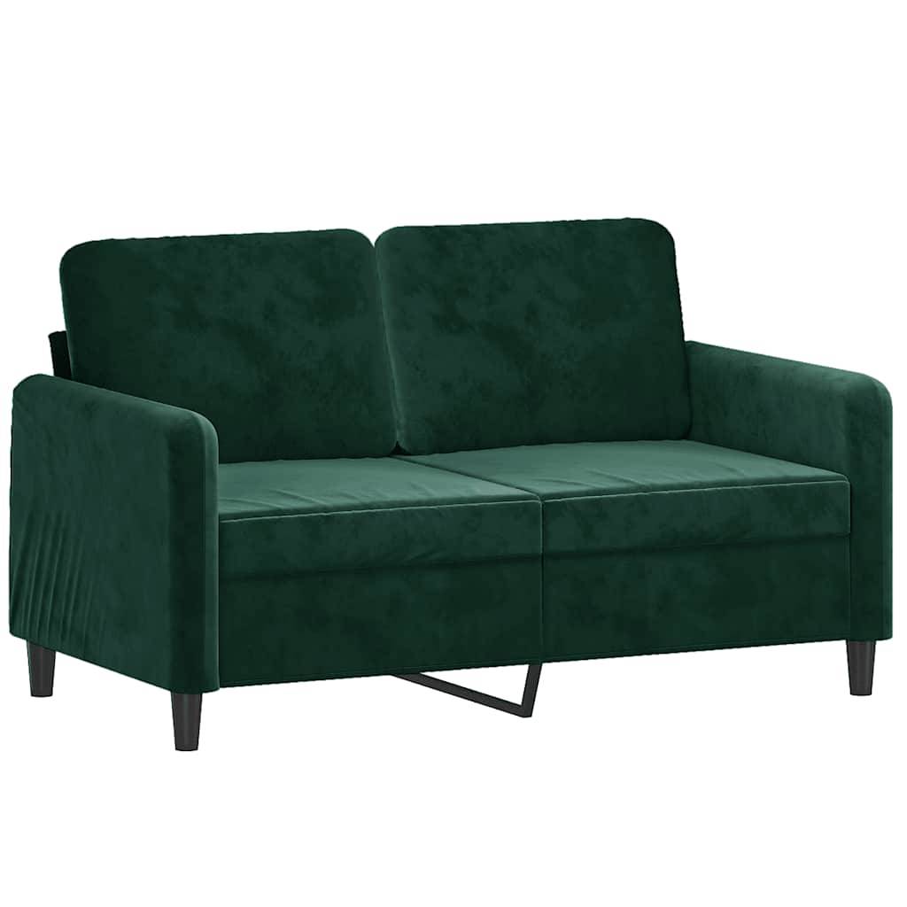 vidaXL 2-Sitzer-Sofa Dunkelgrün 120 cm Samt