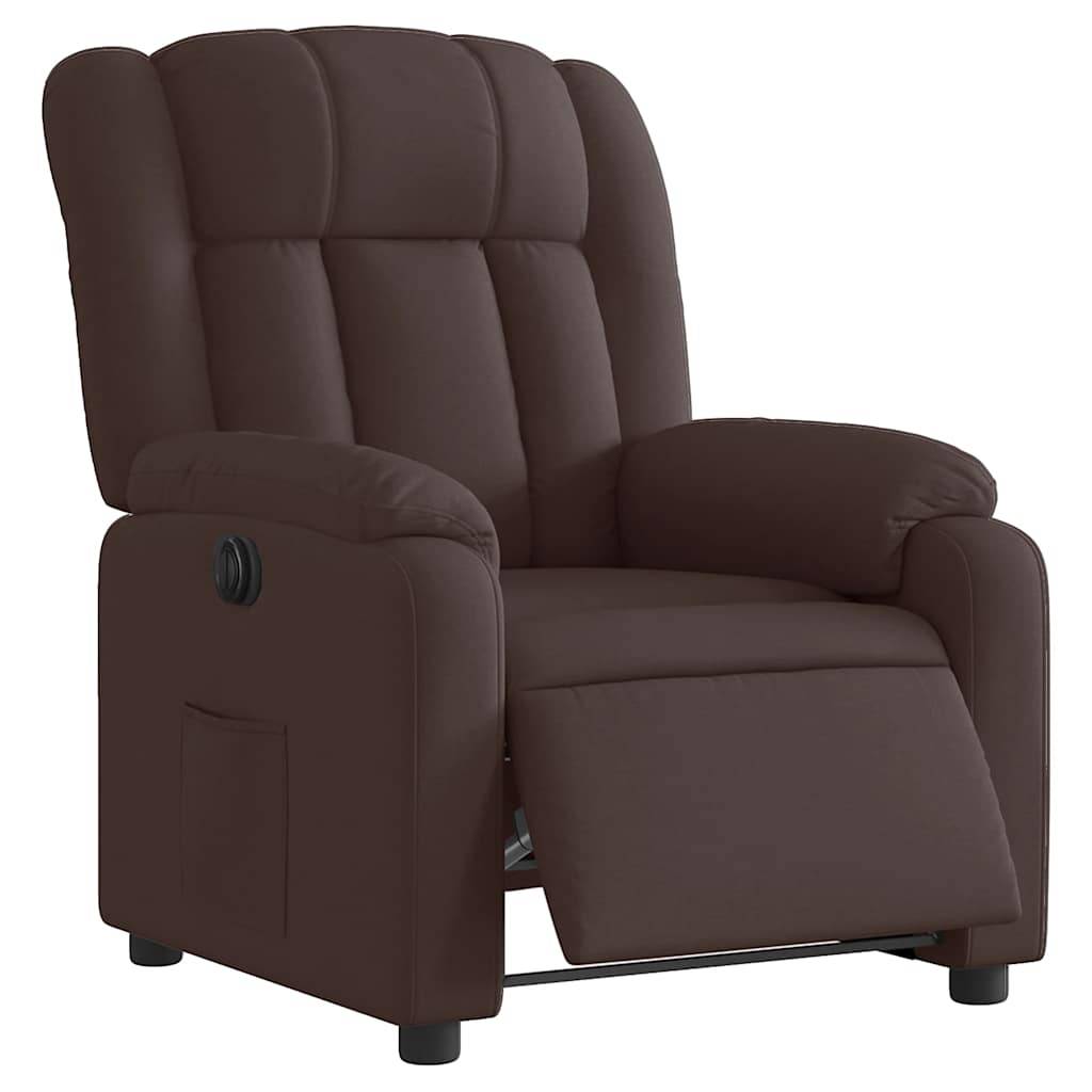 vidaXL Relaxsessel Elektrisch Dunkelbraun Stoff
