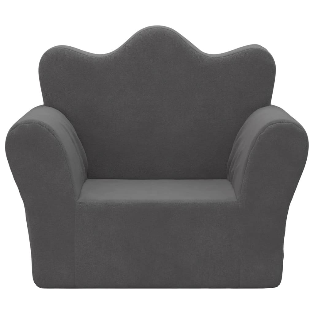 vidaXL Kindersofa Anthrazit Weich Plüsch