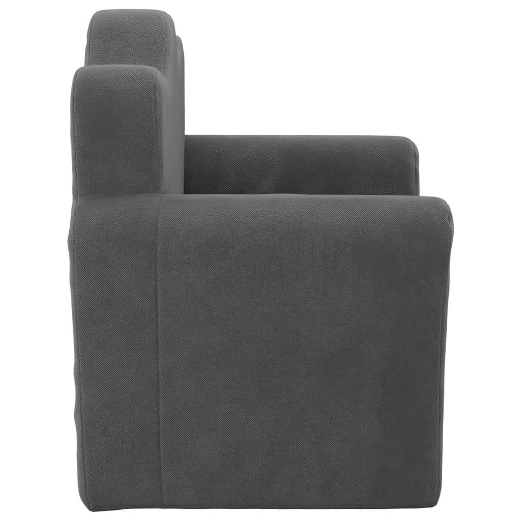 vidaXL Kindersofa Anthrazit Weich Plüsch