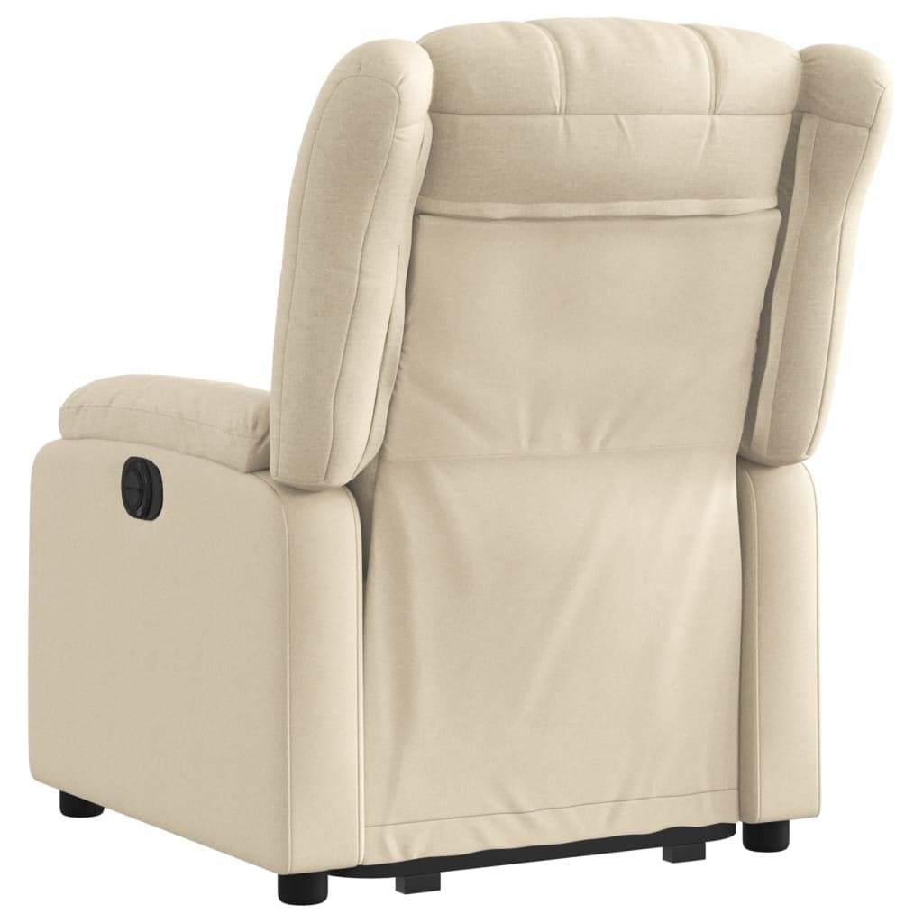 vidaXL Relaxsessel mit Aufstehhilfe Creme Stoff