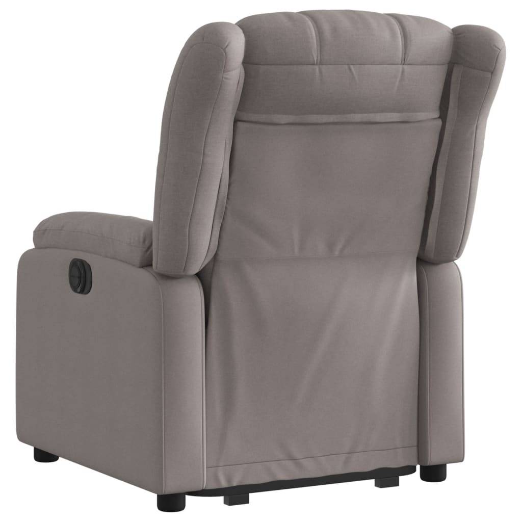 vidaXL Relaxsessel mit Aufstehhilfe Elektrisch Taupe Stoff